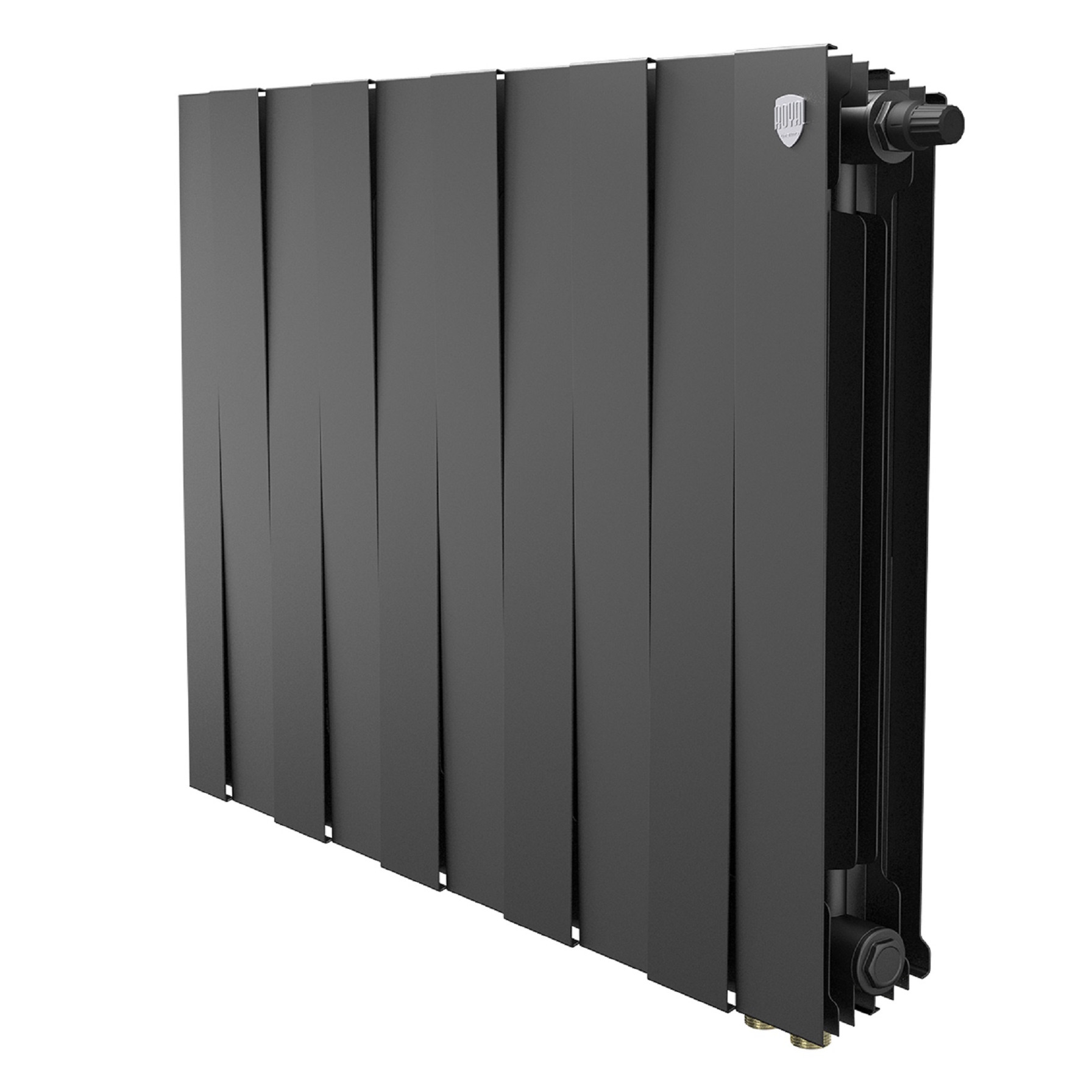 Радиатор биметаллический Royal Thermo PianoForte 500 Чёрный VR80 - 10 секц.