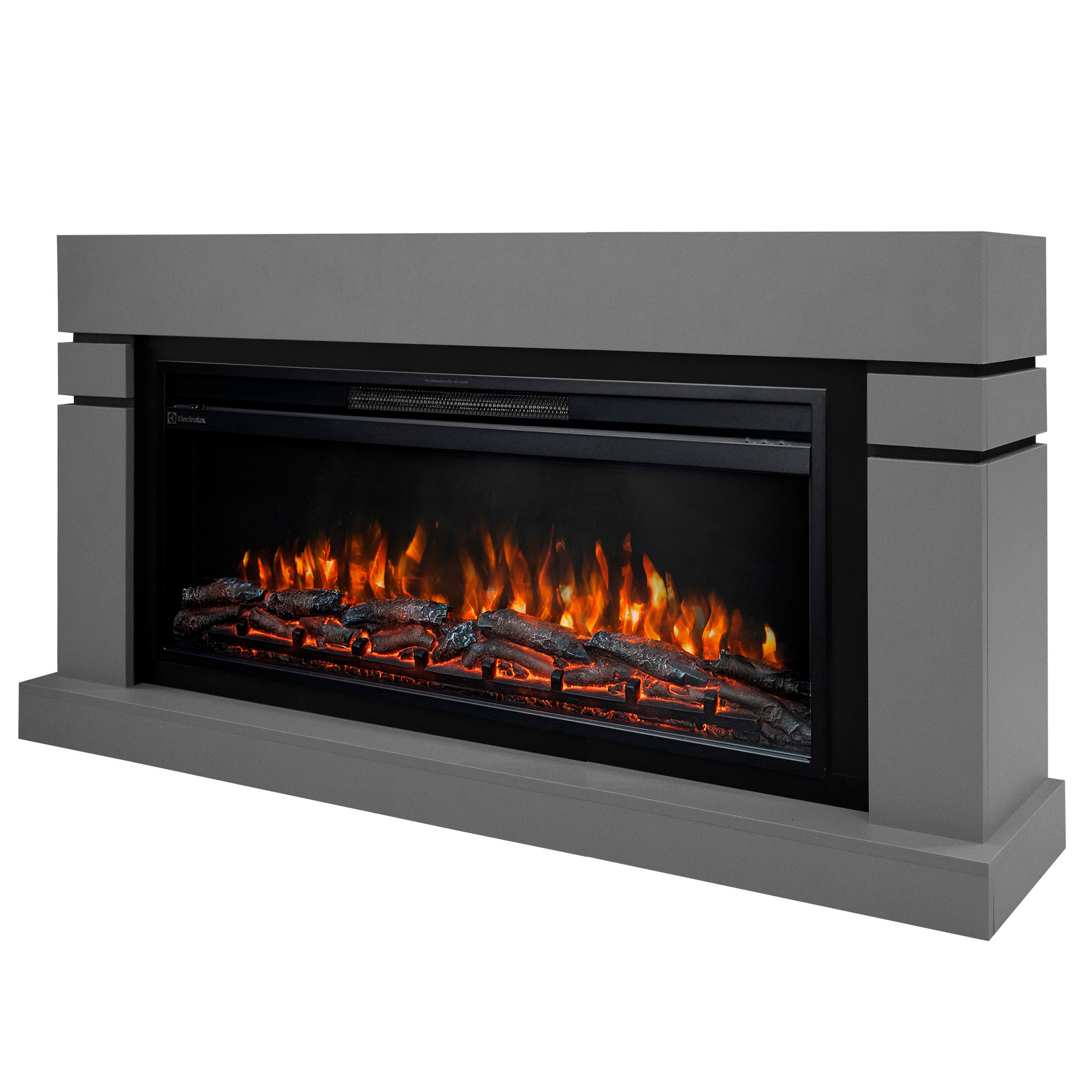 Каминокомплект: Очаг Electrolux EFP/P-4220LS, портал Lindos 42/40/36, светло-серый, р/в